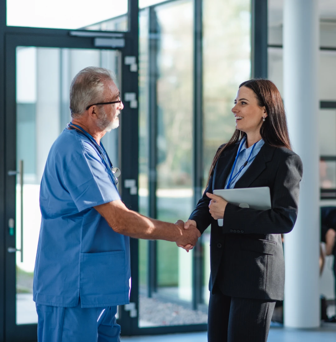 Medical and corporate collaboration meeting