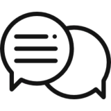 Dialogue symbol with speech balloons